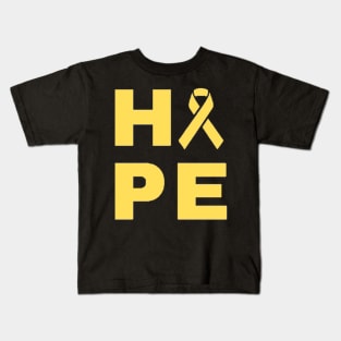 Hope Awareness ribbon (Yellow) Kids T-Shirt